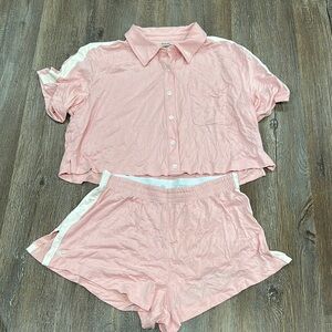 Alice + Olivia x Big Feelings Madden Short Sleeve Top & Shorts Pajamas Small